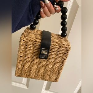 Basket Weave One Handle Purse